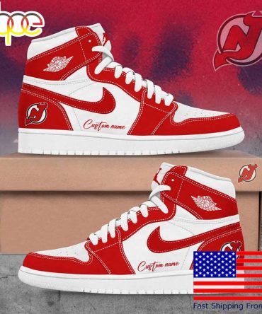 New Jersey Devils Custom Name For Fans Air Jordan 1 Shoes, Mens Running Shoes