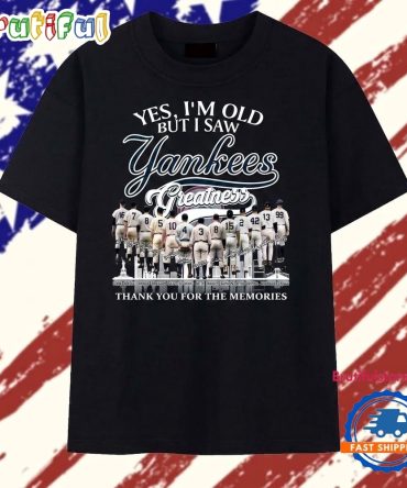 New York Yankees Greatness Legends Signatures Vintage Baseball Graphic T Shirt