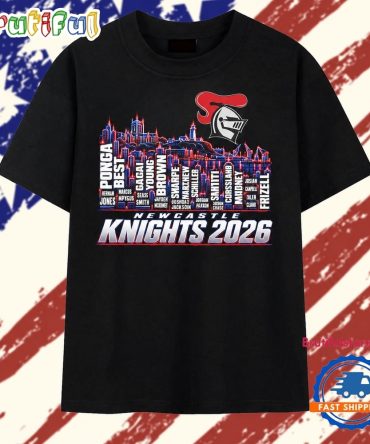 Newcastle Knights 2026 Players City Skyline Graphic T Shirt