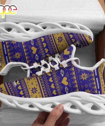 Nfl Baltimore Ravens X-Max Patterns Christmas Max Soul Shoes