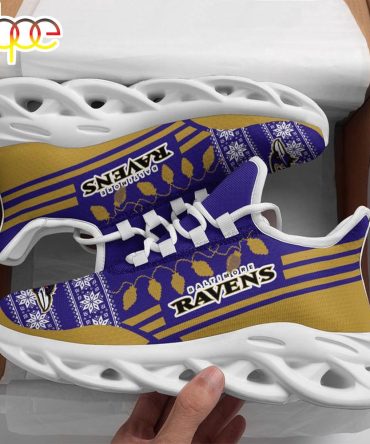 Nfl Baltimore Ravens X-Max Santa Claus Christmas Max Soul Shoes