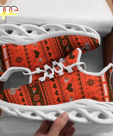 Nfl Cleveland Browns X-Max Patterns Christmas Max Soul Shoes