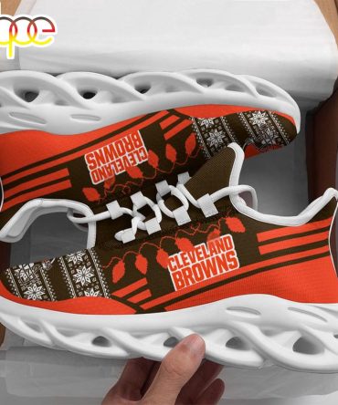 Nfl Cleveland Browns X-Max Santa Claus Christmas Max Soul Shoes
