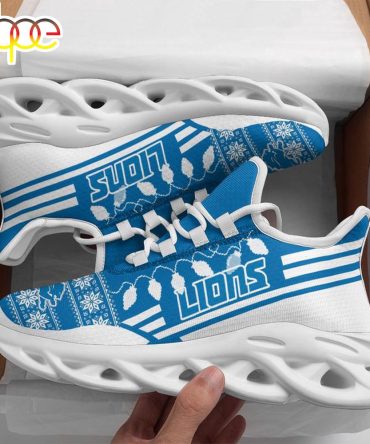 Nfl Detroit Lions X-Max Santa Claus Christmas Max Soul Shoes