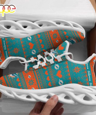 Nfl Miami Dolphins X-Max Patterns Christmas Max Soul Shoes