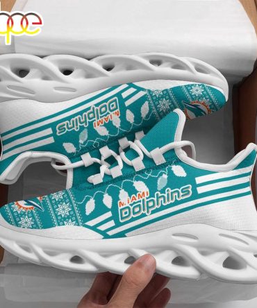 Nfl Miami Dolphins X-Max Santa Claus Christmas Max Soul Shoes