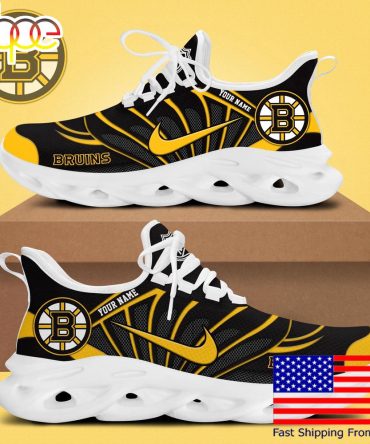 Nhl Boston Bruins Hockey Logo Custom Name Max Soul Shoes , Hockey Shoes