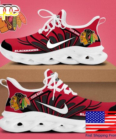 Nhl Chicago Blackhawks Hockey Logo Custom Name Max Soul Shoes , Hockey Shoes