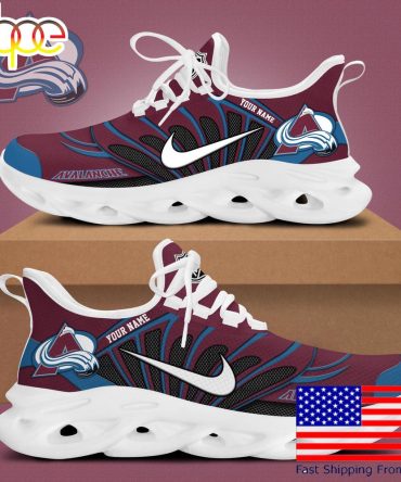 Nhl Colorado Avalanche Hockey Logo Custom Name Max Soul Shoes , Hockey Shoes