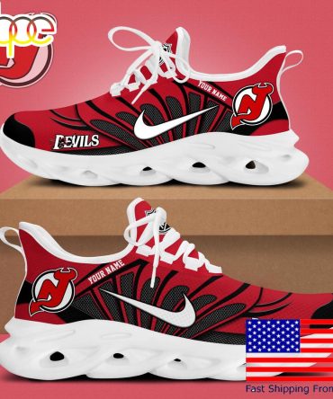 Nhl New Jersey Devils Hockey Logo Custom Name Max Soul Shoes , Hockey Shoes