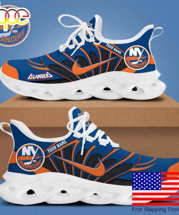 Nhl New York Islanders Hockey Logo Custom Name Max Soul Shoes , Hockey Shoes