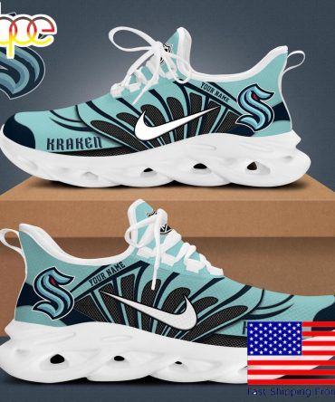 Nhl Seattle Kraken Hockey Logo Custom Name Max Soul Shoes , Hockey Shoes