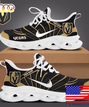Nhl Vegas Golden Knights Hockey Logo Custom Name Max Soul Shoes , Hockey Shoes