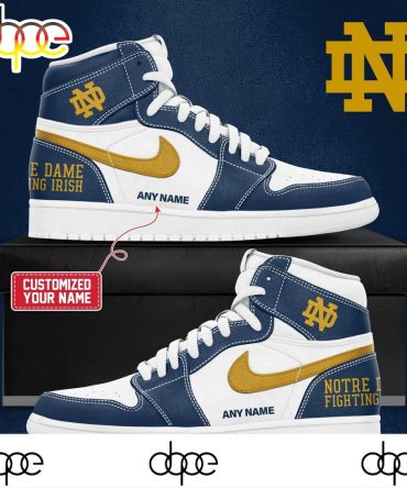 Notre Dame Fighting Irish 2024 New Air Jordan1 Custom Shoes