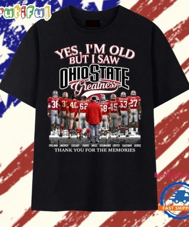 Ohio State Buckeyes Greatness Vintage Football Legends Graphic T Shirt