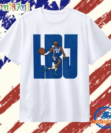 Philadelphia 76Ers Nba Lbj Phila 23 Cartoon Caricature Basketball Player Dribbling T Shirt