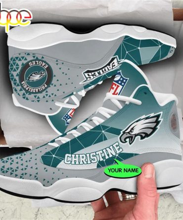 Philadelphia Eagles Nfl Personalized Jordan 13 Shoes  Gift For Fans Sport