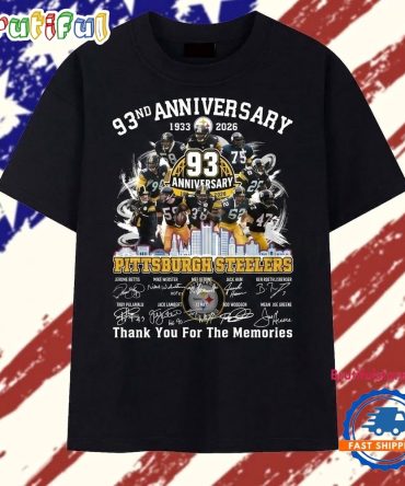 Pittsburgh Steelers 93Rd Anniversary Greatness Legends Signatures Football T Shirt