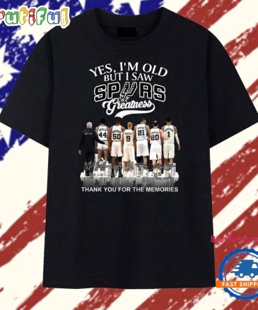 San Antonio Spurs Greatness Legends Signatures Vintage Basketball T Shirt
