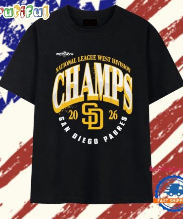 San Diego Padres 2026 National League West Division Champs T Shirt