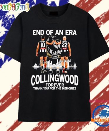Scott Pendlebury And Steele Sidebottom Collingwood Forever End Of An Era Signature T Shirt