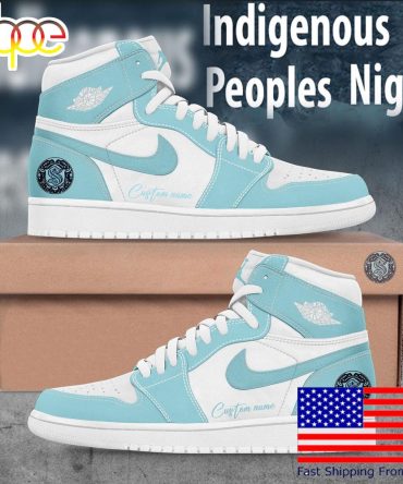 Seattle Kraken Indigenous Peoples Night Custom Name Air Jordan 1 Shoes, Mens Running Shoes