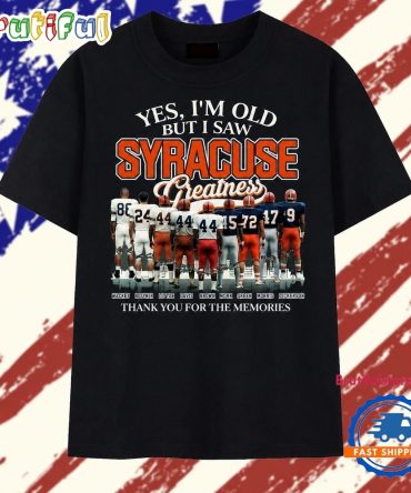 Syracuse Orange Football Greatness Legends Signatures Vintage T Shirt