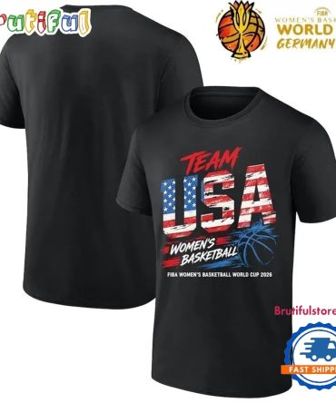 Team Usa Womens Basketball Fiba World Cup 2026 Flag Graphic T Shirt