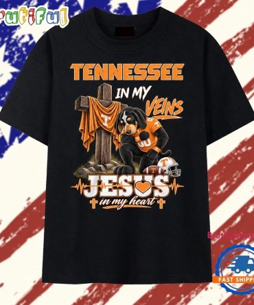 Tennessee Volunteers Dog Mascot Faith & Football Graphic T Shirt