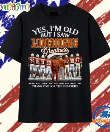 Texas Longhorns Football Greatness Legends Signatures Vintage T Shirt