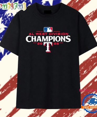 Texas Rangers Al West Division Champions 2026 Mlb Baseball Graphic T Shirt