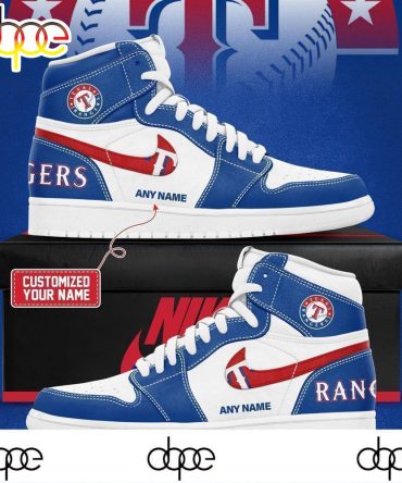 Texas Rangers Custom Name Air Jordan1 Shoes