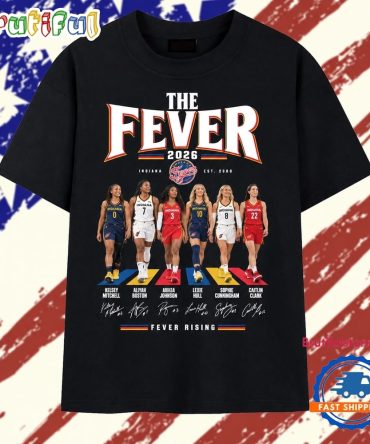The Fever Indiana 2026 Basketball Roster Signatures T Shirt