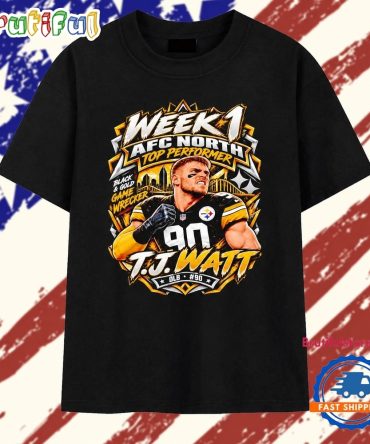 Tj Watt Pittsburgh Steelers Week 1 Afc North Top Performer Game Wrecker T Shirt