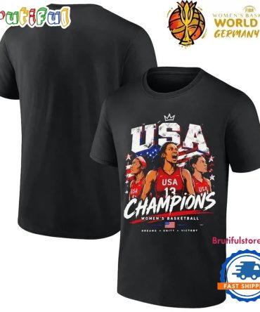 Usa Champion Fiba Women'S Basketball World Cup Champion 2026 T Shirt
