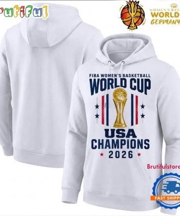 Usa Champions 2026 Trophy Design Fiba Womens Basketball World Cup Hoodie
