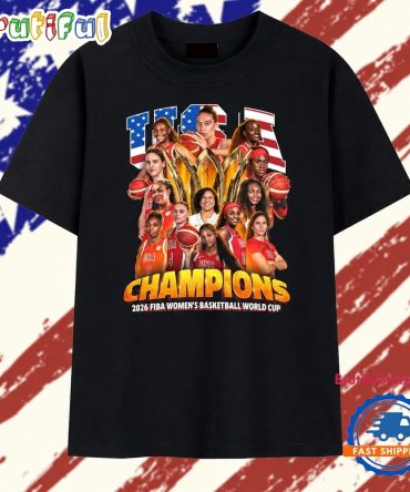 Usa Women'S Basketball 2026 Fiba World Cup Champions Vintage T Shirt