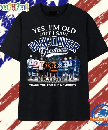 Vancouver Canucks Legends Greatness Vintage Hockey T Shirt