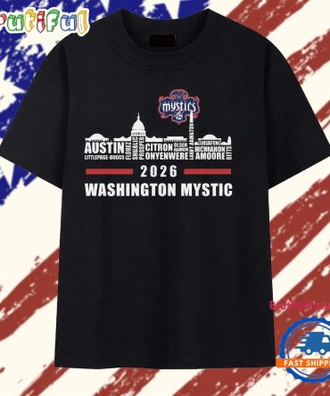 Washington Mystics 2026 City Skyline Roster Basketball T Shirt