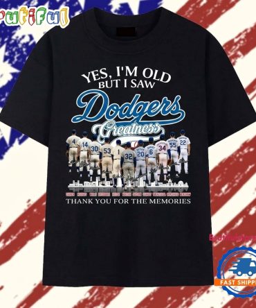 Yes I'M Old But I Saw Dodgers Greatness Signatures Vintage T Shirt