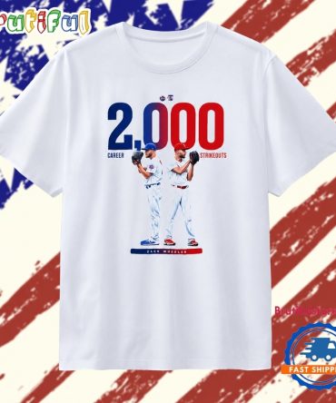 Zack Wheeler 2000 Career Strikeouts Ny Mets And Philadelphia Phillies T Shirt